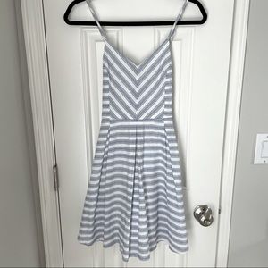 SHE + SKY Blue and White Stripe Dress | Size Small